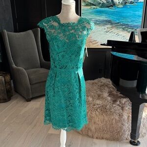Shoshanna Emerald Green Lace Mini Dress